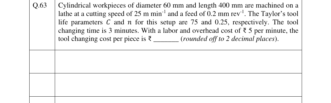 GATE 2025 ME question 63