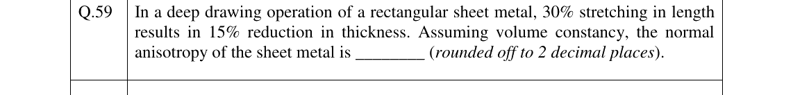 GATE 2026 ME question 59