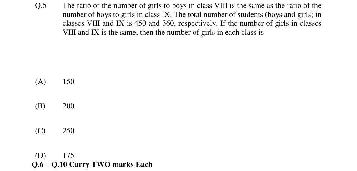 GATE 2024 MN question 5