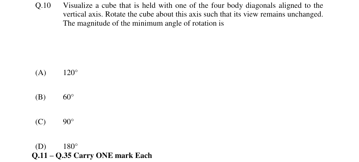GATE 2024 MN question 10