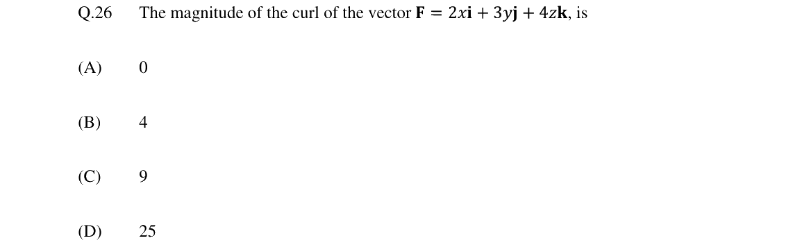 GATE 2024 MN question 26