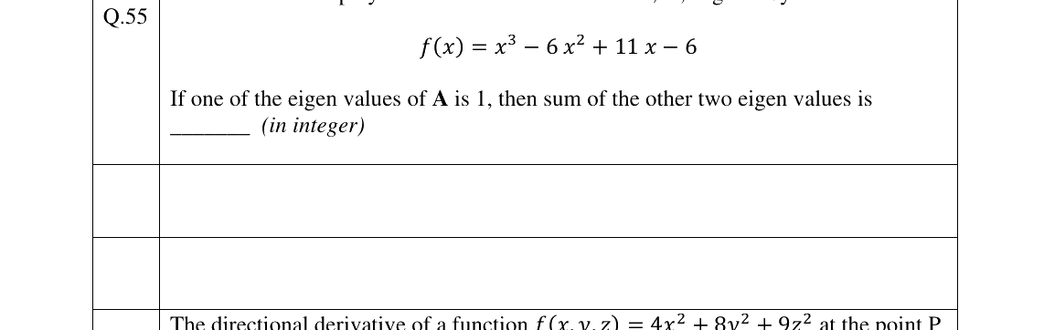 GATE 2025 MN question 55