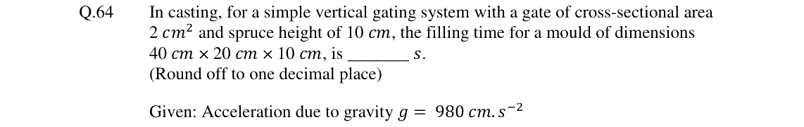 GATE 2024 MT question 64