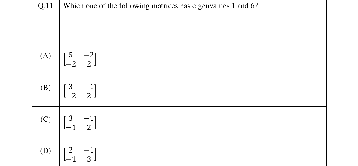 GATE 2025 MT question 11