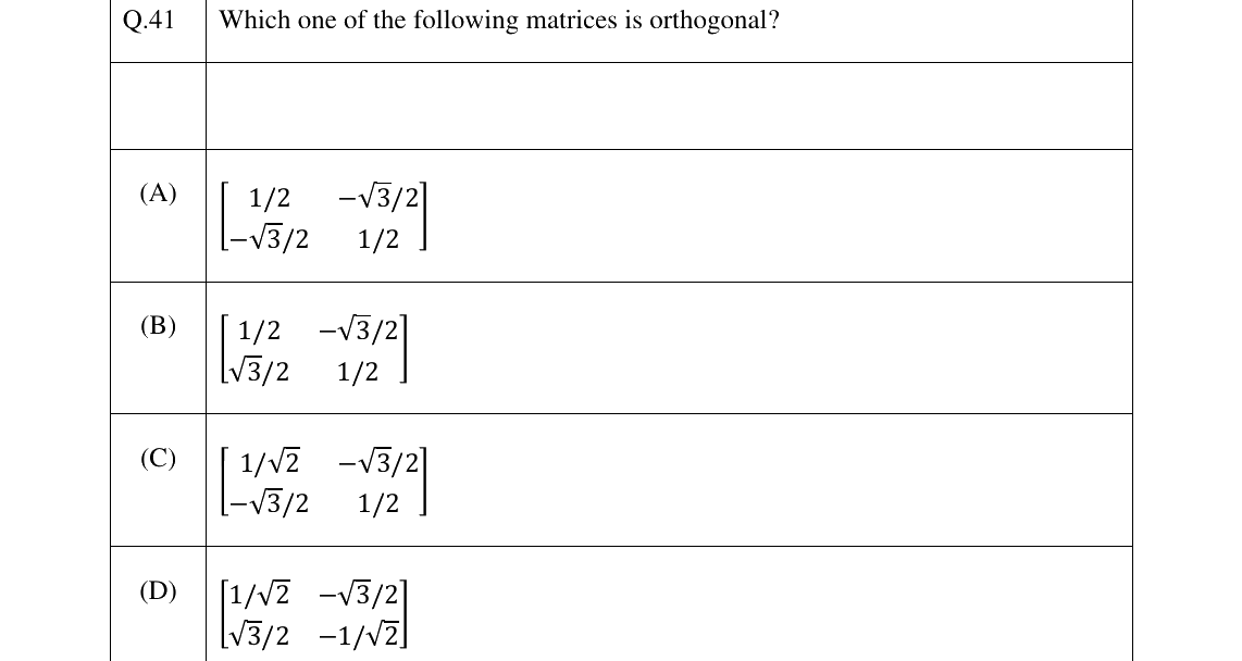 GATE 2025 MT question 41