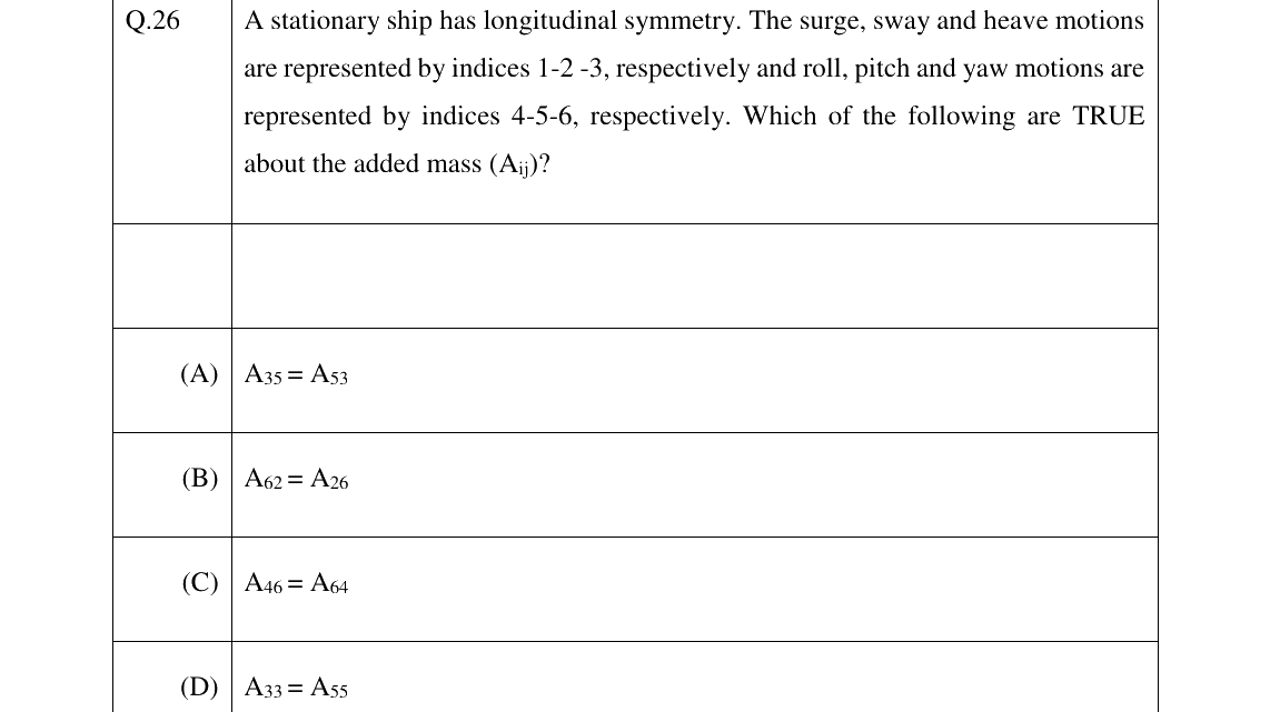 GATE 2023 NM question 26