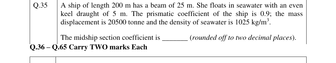 GATE 2025 NM question 35