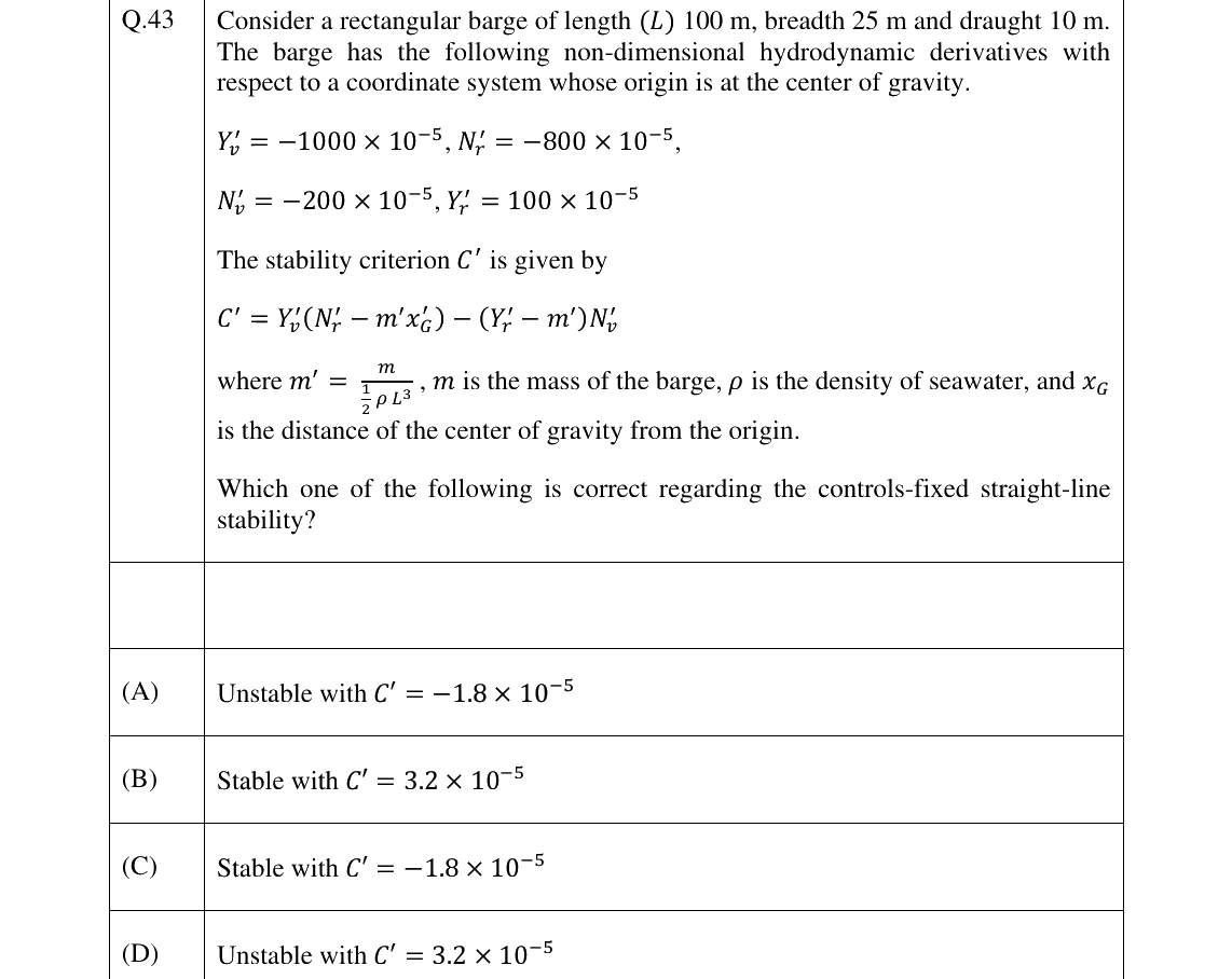 GATE 2025 NM question 43