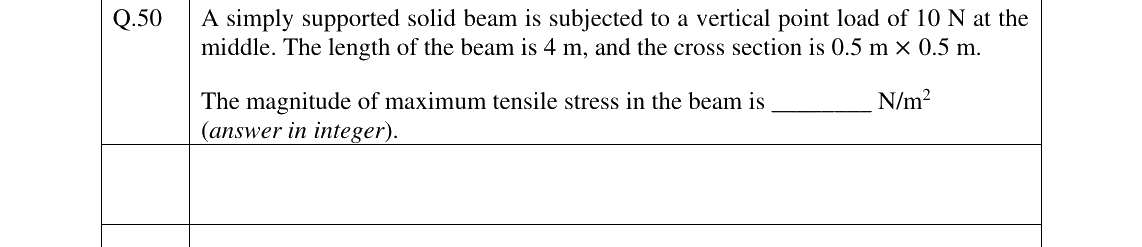 GATE 2025 NM question 50