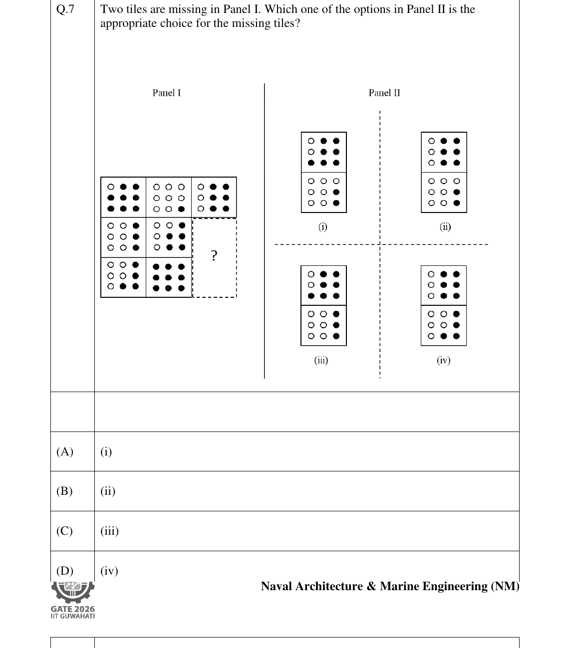 GATE 2026 NM question 7