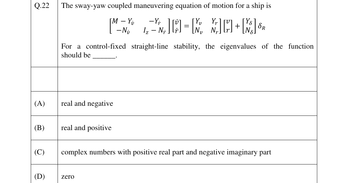 GATE 2026 NM question 22