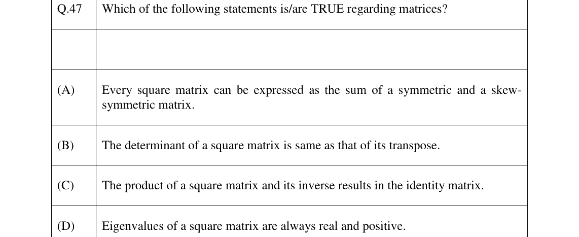 GATE 2026 NM question 47