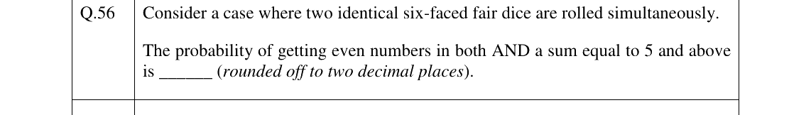 GATE 2026 NM question 56