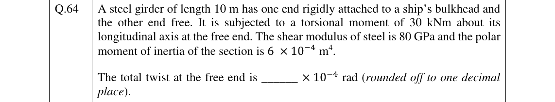 GATE 2026 NM question 64