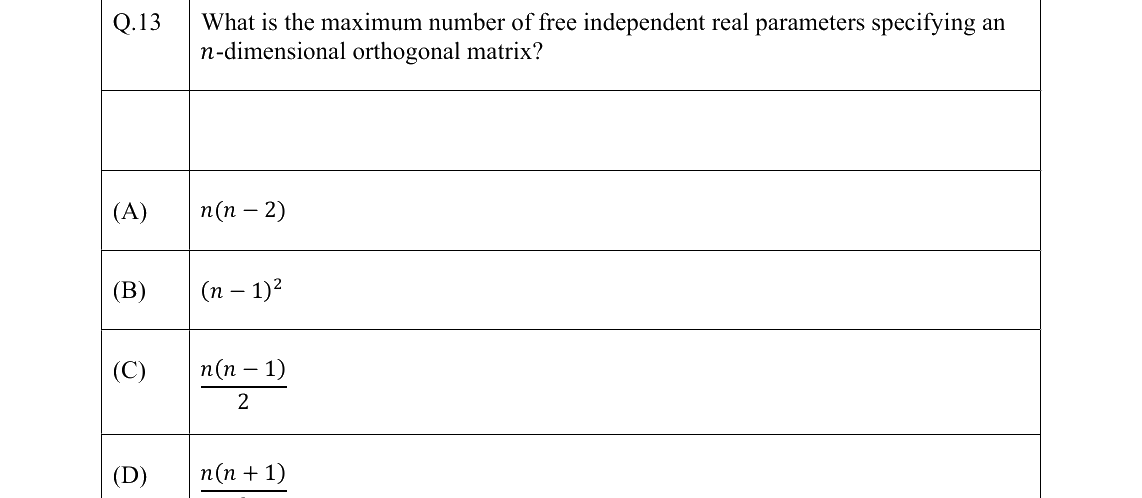 GATE 2022 PH question 13