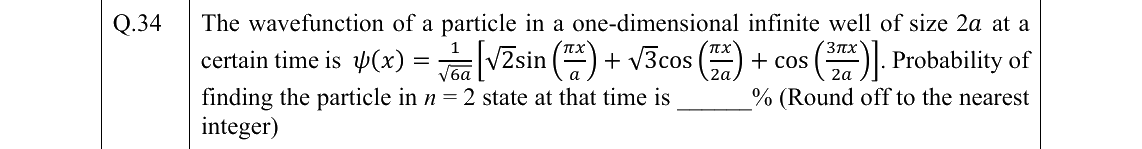 GATE 2022 PH question 34