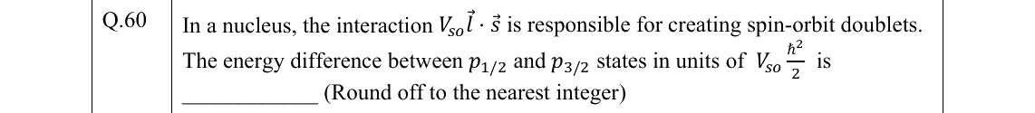 GATE 2022 PH question 60