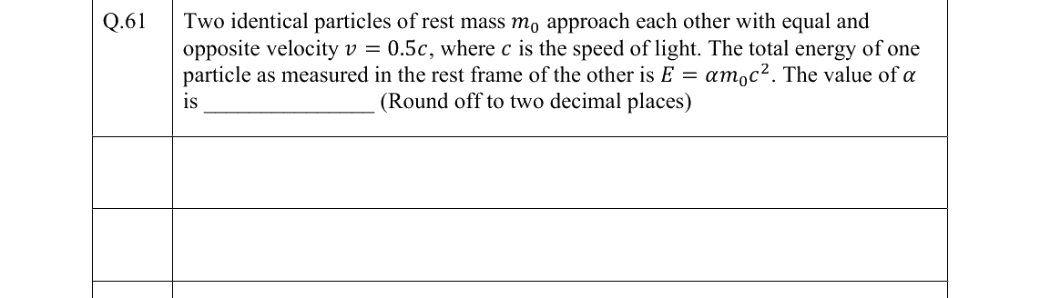 GATE 2022 PH question 61