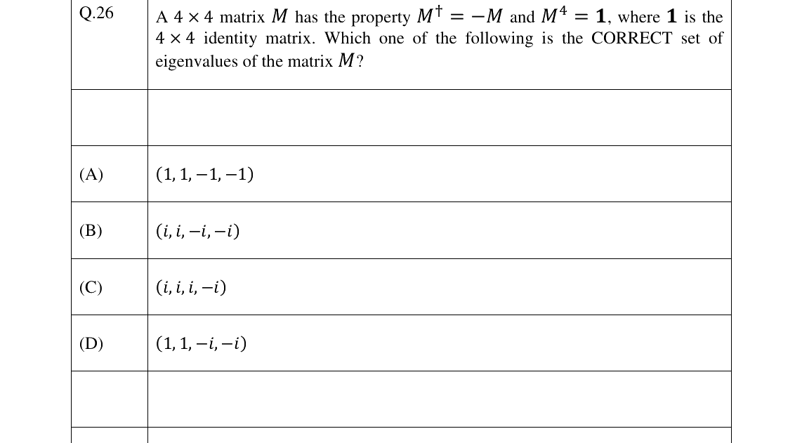 GATE 2023 PH question 26