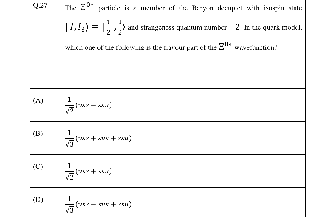 GATE 2023 PH question 27