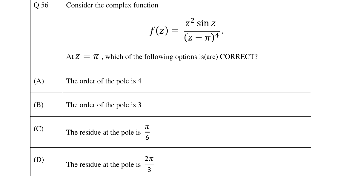 GATE 2023 PH question 56