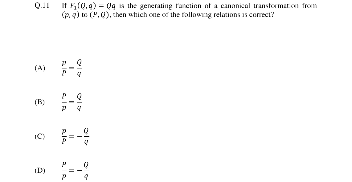 GATE 2024 PH question 11