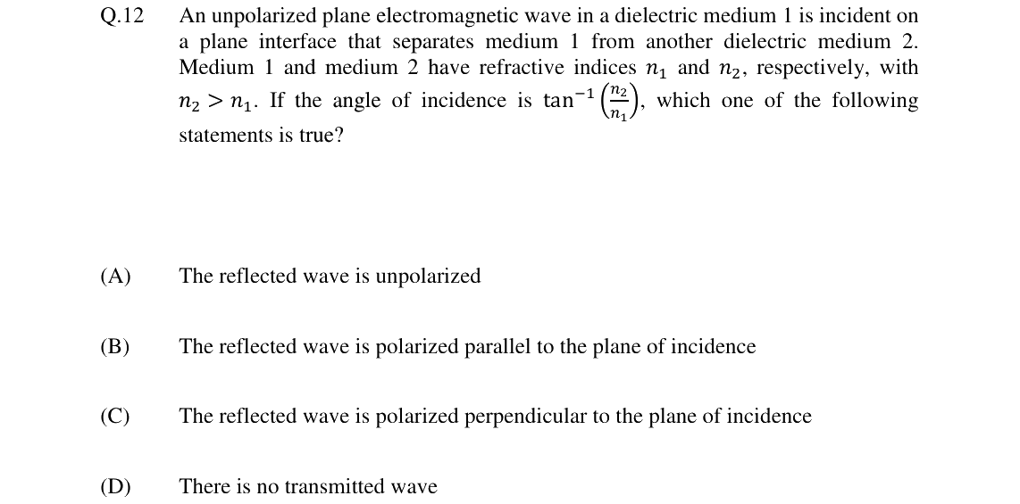 GATE 2024 PH question 12