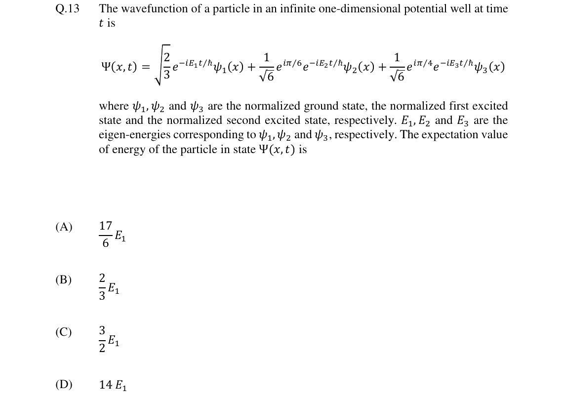 GATE 2024 PH question 13