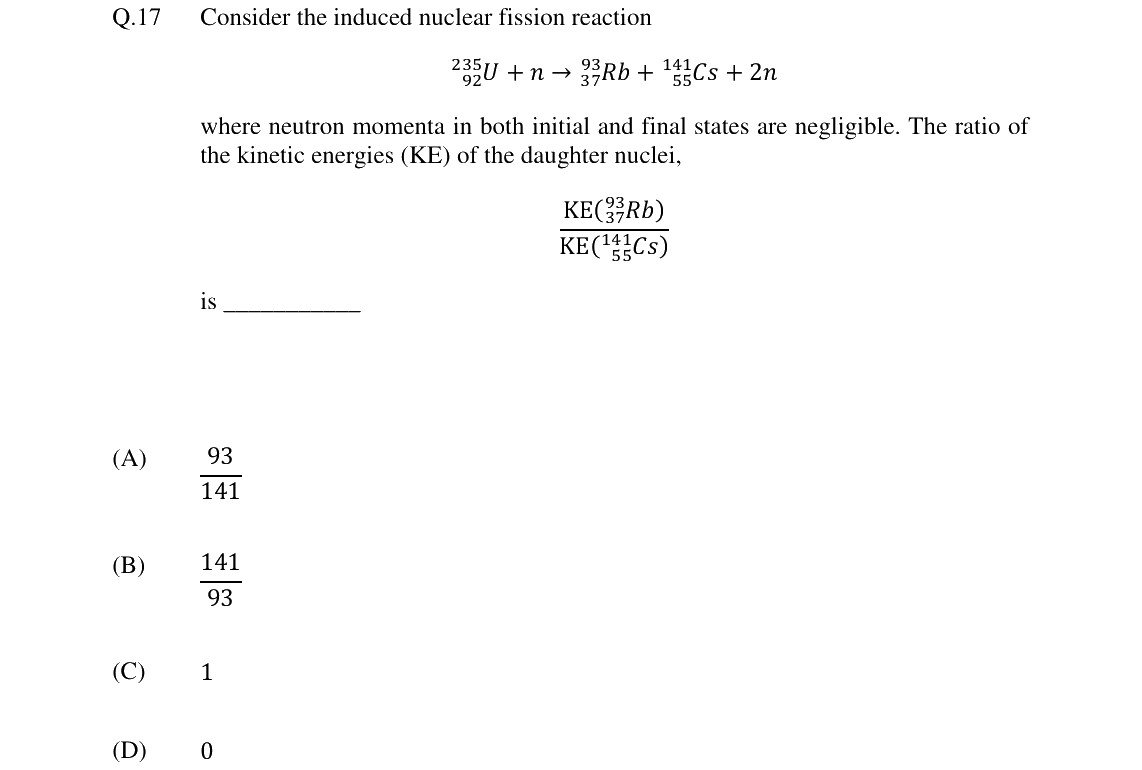 GATE 2024 PH question 17