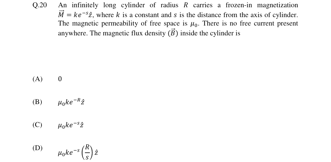 GATE 2024 PH question 20