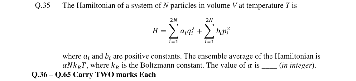 GATE 2024 PH question 35