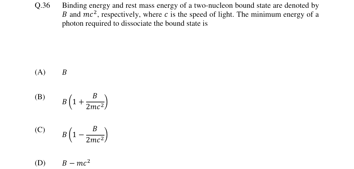GATE 2024 PH question 36