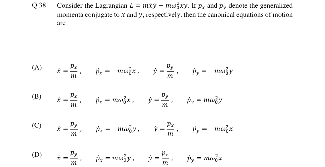GATE 2024 PH question 38