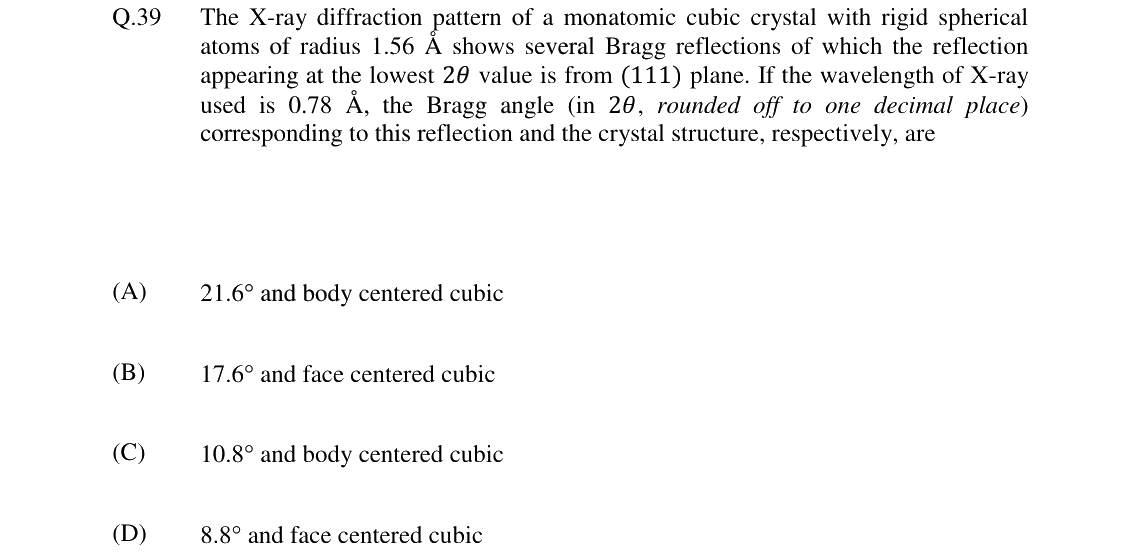 GATE 2024 PH question 39
