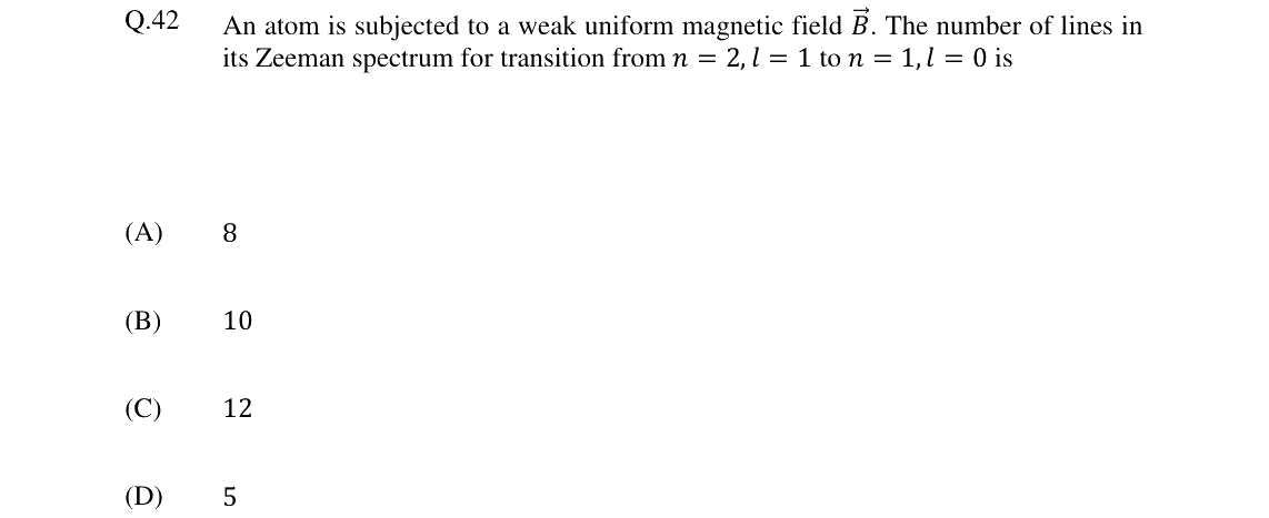 GATE 2024 PH question 42