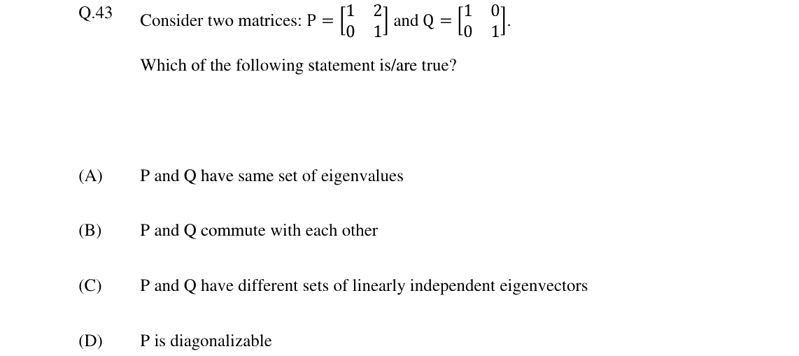GATE 2024 PH question 43
