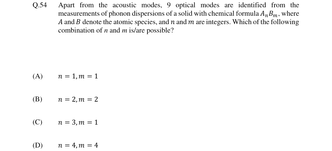 GATE 2024 PH question 54
