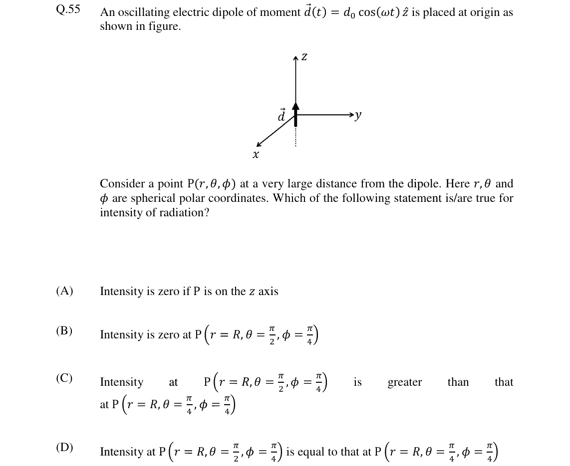 GATE 2024 PH question 55
