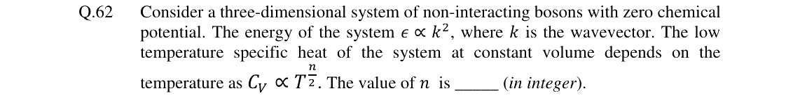 GATE 2024 PH question 62