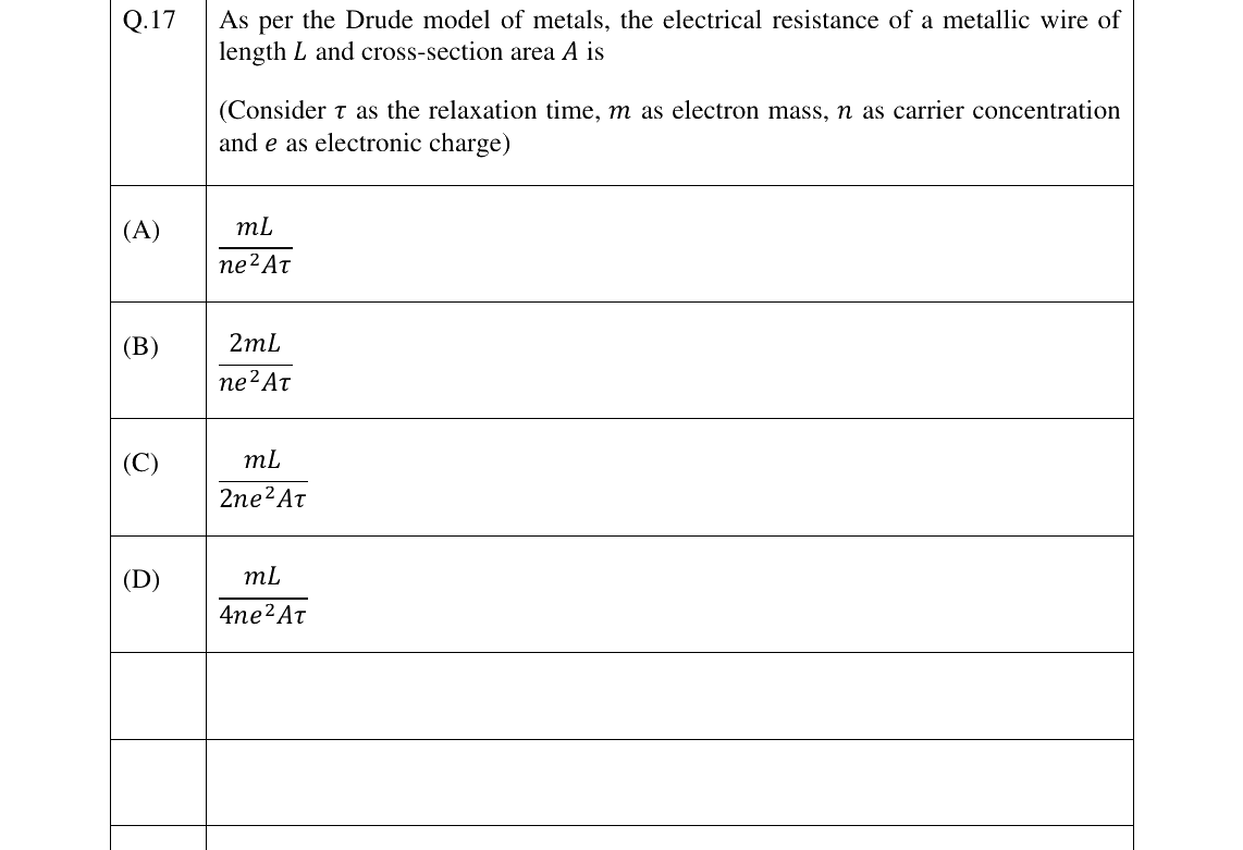GATE 2025 PH question 17