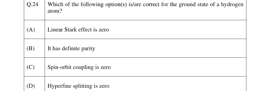 GATE 2025 PH question 24