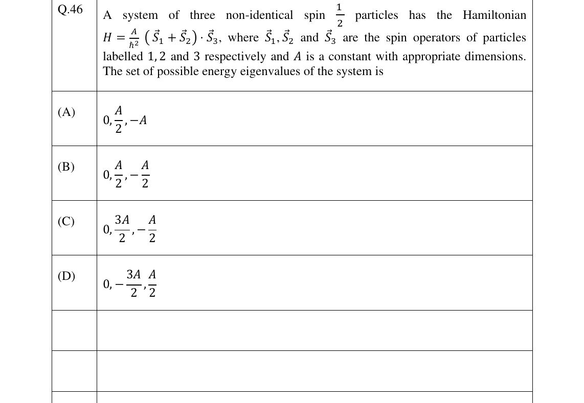 GATE 2025 PH question 46