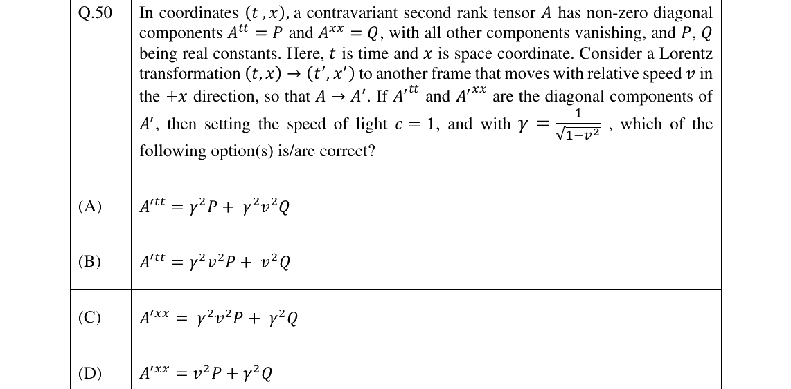 GATE 2025 PH question 50