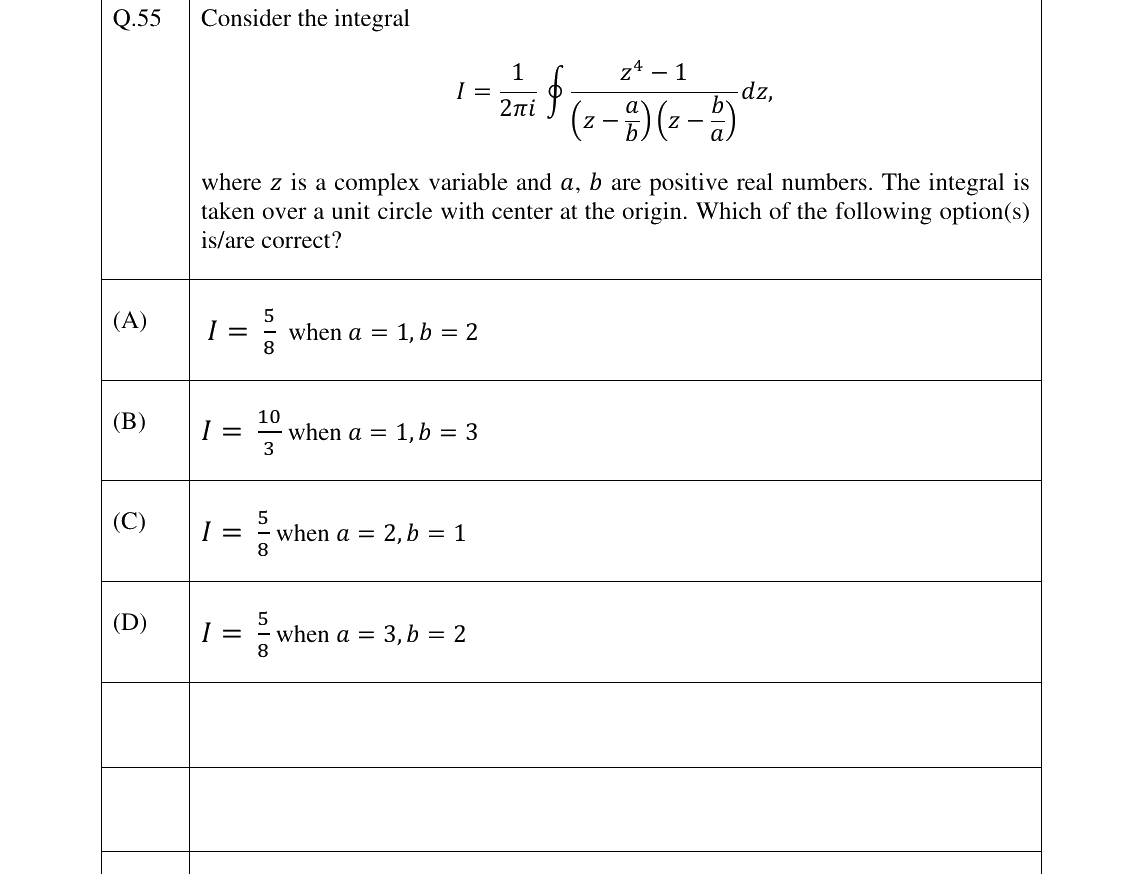 GATE 2025 PH question 55