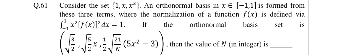 GATE 2025 PH question 61