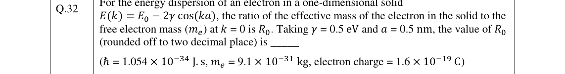 GATE 2026 PH question 32