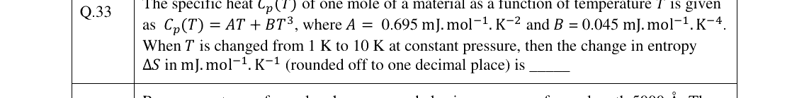 GATE 2026 PH question 33