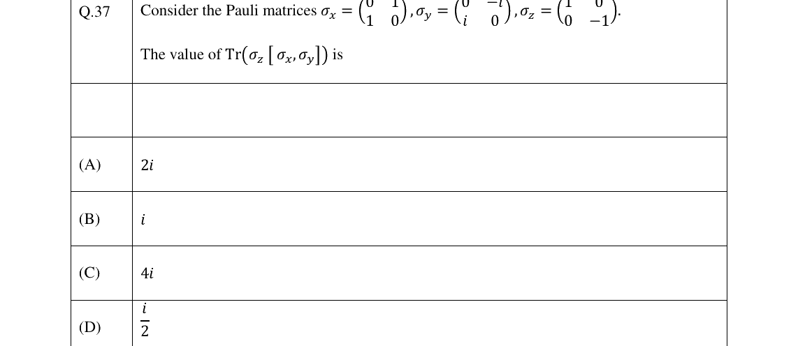 GATE 2026 PH question 37