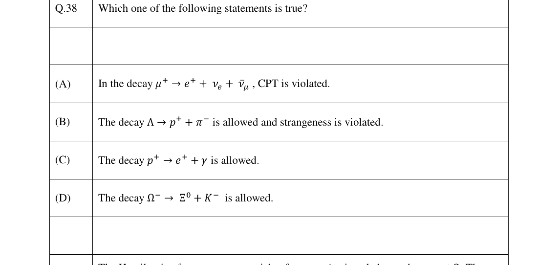 GATE 2026 PH question 38