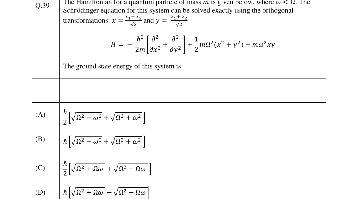 GATE 2026 PH question 39